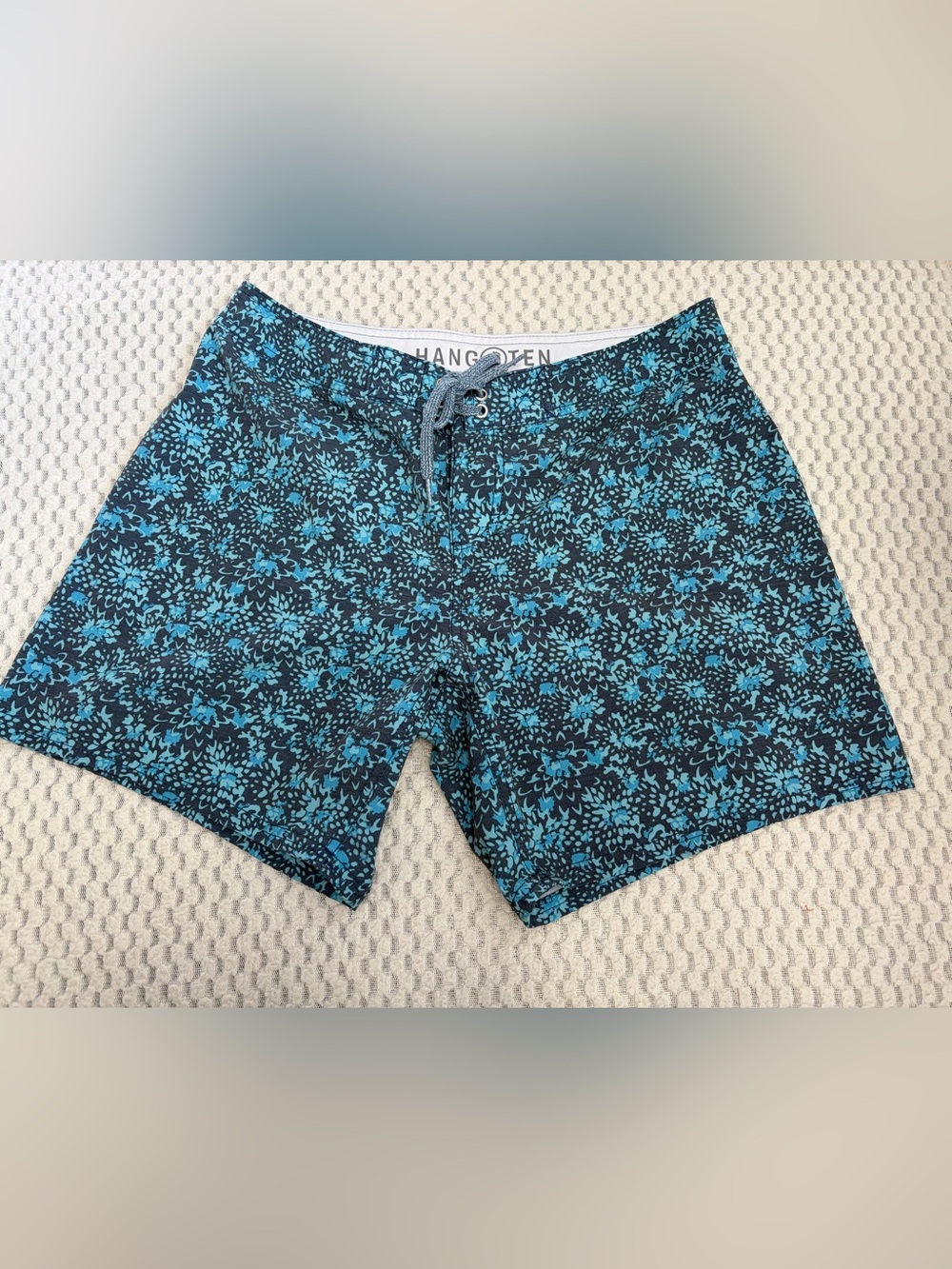 Hang Ten Floral Board Shorts Women’s Size 8 Blue Tropical Swim Surf Beach Shorts